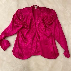 Vintage Carolyne Barton Silk Jacket Blouse